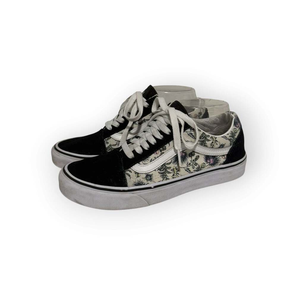 VANS Shoes Old Skool Paradise Floral Men 6.5 Women 8 Floral Black Suede